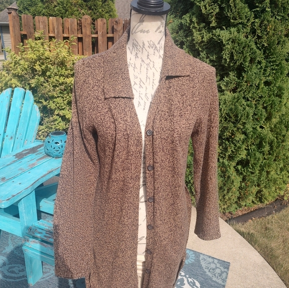 Long Cardigan Medium Button Down and Belt Tie! - Picture 7 of 11
